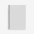 Vector blank gray realistic book cover mockup