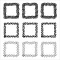 Rectangular vector frame. borders set. Set of design elements. Royalty Free Stock Photo