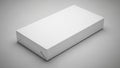 Rectangular white box on gray surface minimalist packaging mockup for product display concept highlighting clean design and Royalty Free Stock Photo