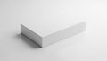 White box with a minimalistic design placed on a smooth white Royalty Free Stock Photo