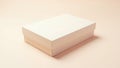 Rectangular white box packaging mockup on pastel background Royalty Free Stock Photo