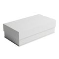 A rectangular white box with a perforated edge on one side Royalty Free Stock Photo