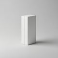 Rectangular white boxes stand side by side against a plain gray Royalty Free Stock Photo