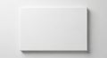 Rectangular white canvas on a light background, casting a gentle shadow. The canvas Royalty Free Stock Photo