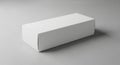 Rectangular white cardboard box on a Royalty Free Stock Photo