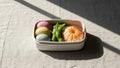 This bento-style presentation emphasizes simplicity and variety Royalty Free Stock Photo