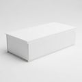 Rectangular white gift box with a lid on a white background present packaging Royalty Free Stock Photo