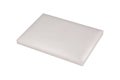 Rectangular white plastic board or tile isolated on white background