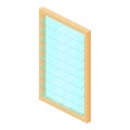 Rectangular window frame icon, isometric 3d style Royalty Free Stock Photo