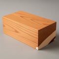 Rectangular wooden block with a smooth finish, displaying natural wood Royalty Free Stock Photo