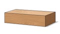 Rectangular Wooden Block Vector Illustration Royalty Free Stock Photo