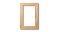 Rectangular wooden frame with a light, natural wood grain finish. The frame has mitered corners and Royalty Free Stock Photo