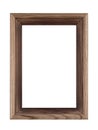 rectangular wooden frame for painting and photography isolated
