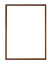 Rectangular wooden frame for painting or picture isolated on a white background Royalty Free Stock Photo