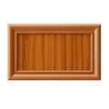 Rectangular wooden frame with a polished finish and visible wood grain Royalty Free Stock Photo