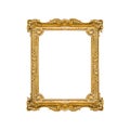 Rectangular wooden photo frame border artistic classical gallery thick decorative Royalty Free Stock Photo