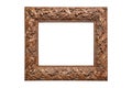 Rectangular wooden photo frame border artistic classical gallery thick decorative Royalty Free Stock Photo