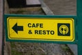 Cafe and resto sign Royalty Free Stock Photo
