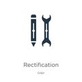 Rectification icon vector. Trendy flat rectification icon from gdpr collection isolated on white background. Vector illustration