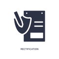 rectification icon on white background. Simple element illustration from gdpr concept