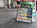 Recto, Manila, Philippines - A signboard touting fake documents and forgery services along the alleyway of a building Royalty Free Stock Photo