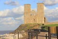 Reculver Towers and Roman Fort by the Sea Royalty Free Stock Photo