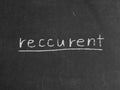 Recurrent concept word Royalty Free Stock Photo
