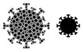 Contagious Virus Composition of Contagious Virus Items and Basic Icon