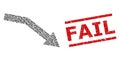 Fail Trend Recursion Mosaic of Fail Trend Items and Textured Fail Seal