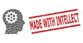 Intellect Recursive Composition of Intellect Icons and Scratched Made with Intellect Seal Stamp