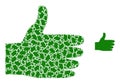 Thumb Up Fractal Collage of Thumb Up Items