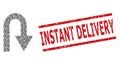 U Turn Recursive Mosaic of U Turn Items and Grunge Instant Delivery Seal