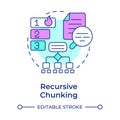 Recursive chunking multi color concept icon Royalty Free Stock Photo