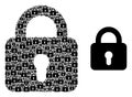 Lock Collage of Lock Icons and Source Icon