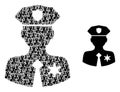 Police Patrolman Composition of Police Patrolman Items and Source Icon Royalty Free Stock Photo