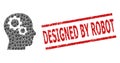 Brain Gears Recursion Composition of Brain Gears Icons and Scratched Designed by Robot Seal