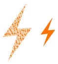 Electric Spark Composition of Electric Spark Icons and Original Icon