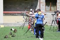 Recurve bow archery competition