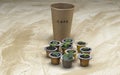 Recyclable cardboard coffee cup