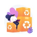 Recyclable and eco friendly packaging vector concept metaphor.