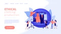 Sustainable fashion concept landing page