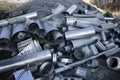 Recyclable metal waste in heap