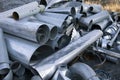 Recyclable metal waste in heap