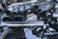 Recyclable metal waste in heap