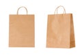 Recyclable paper bags isolated on white