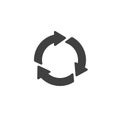 Recyclable sign vector icon