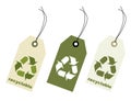 Recyclable sing tag with clipping path Royalty Free Stock Photo