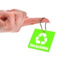 Recyclable symbol Royalty Free Stock Photo