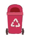 recyclable trash bin