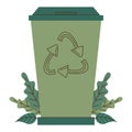 recyclable trash can